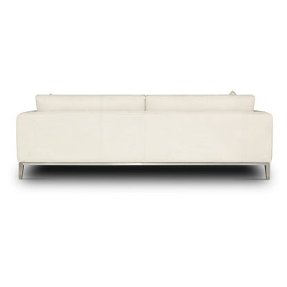 Eleanor Rigby Fairfax 96 Genuine Leather Square Arm Sofa