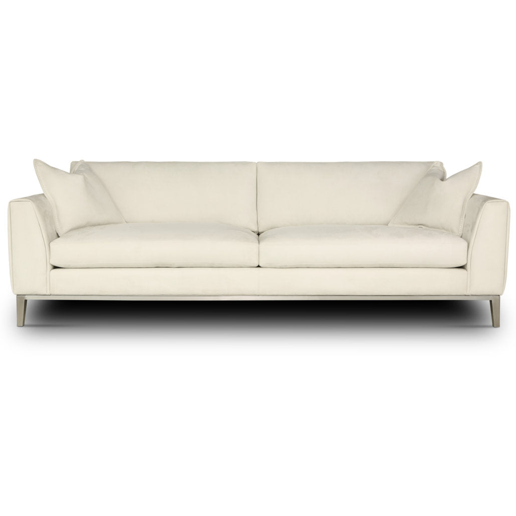 Eleanor Rigby Fairfax 96 Genuine Leather Square Arm Sofa