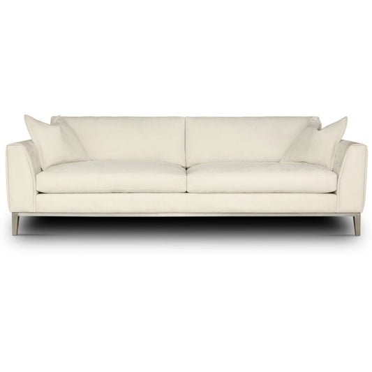 Eleanor Rigby Fairfax 96 Genuine Leather Square Arm Sofa