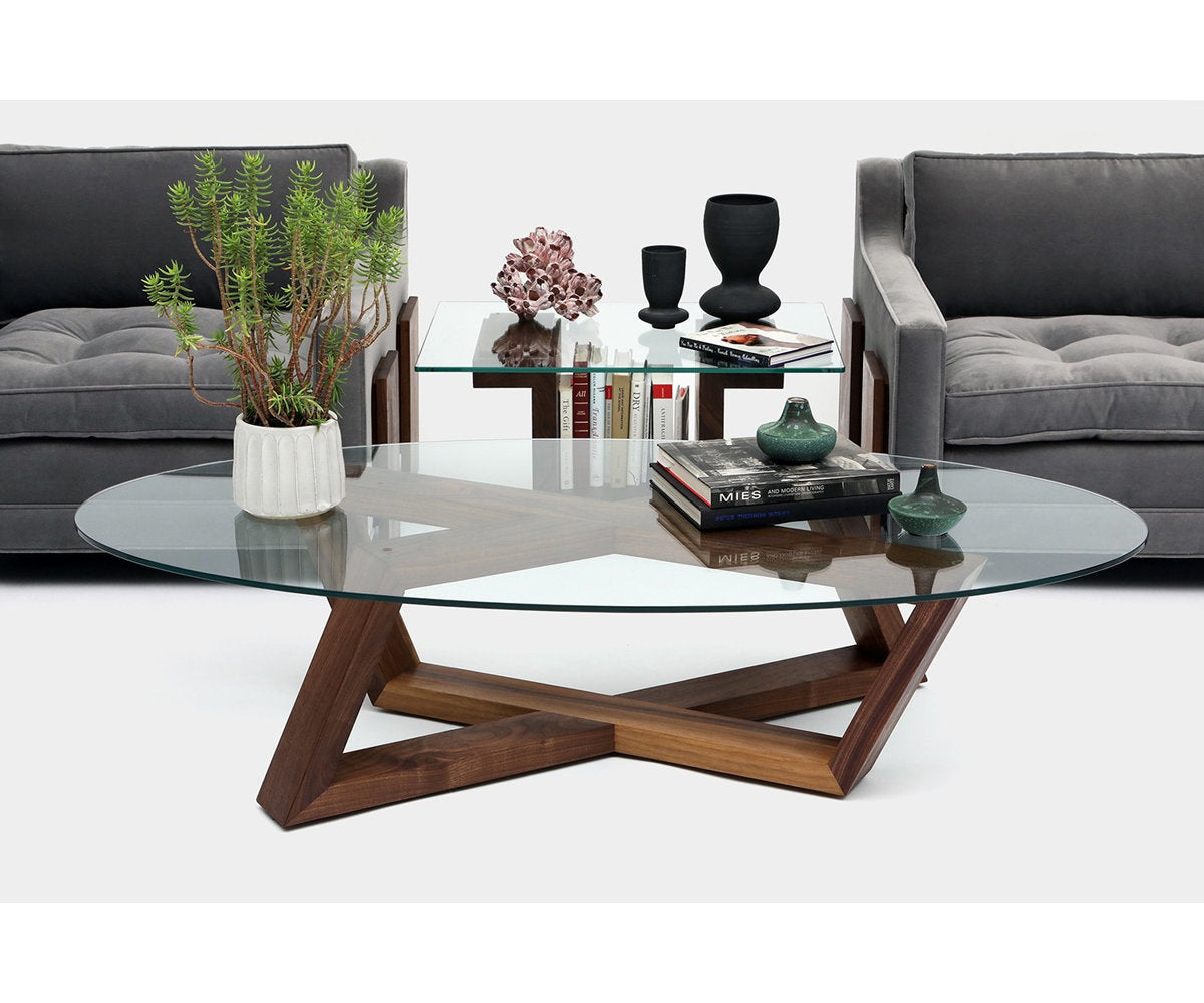 Artless Focal Cross Legs Coffee Table