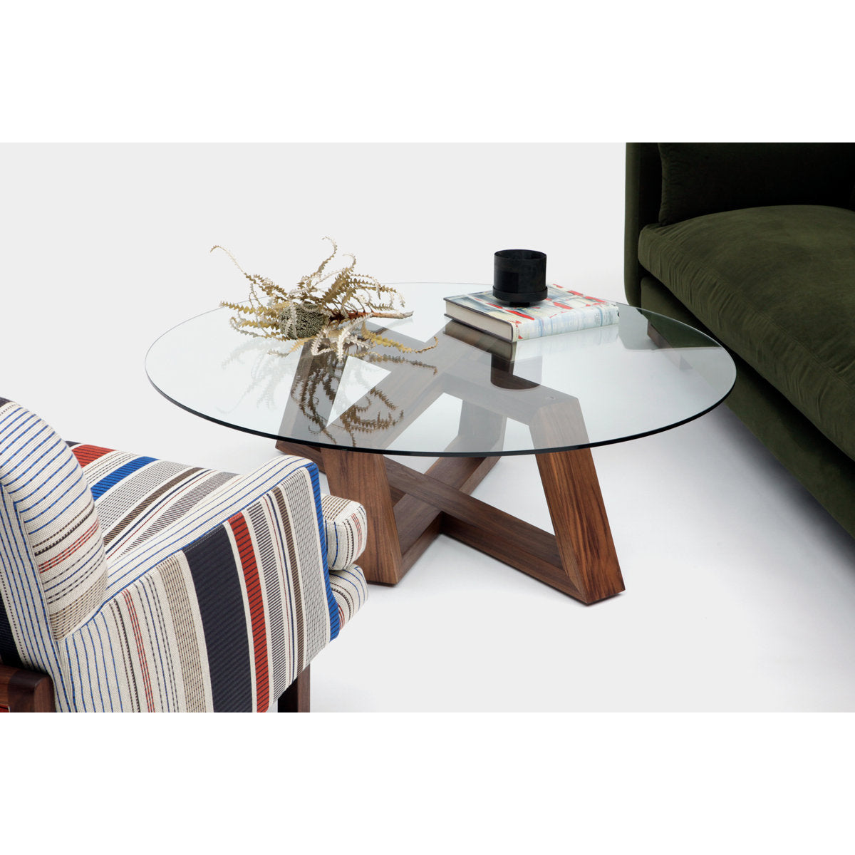 Artless Focal Cross Legs Coffee Table