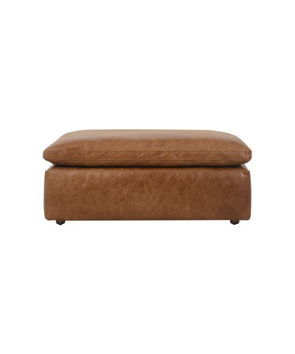 Andrew Martin Truman Leather Footstool