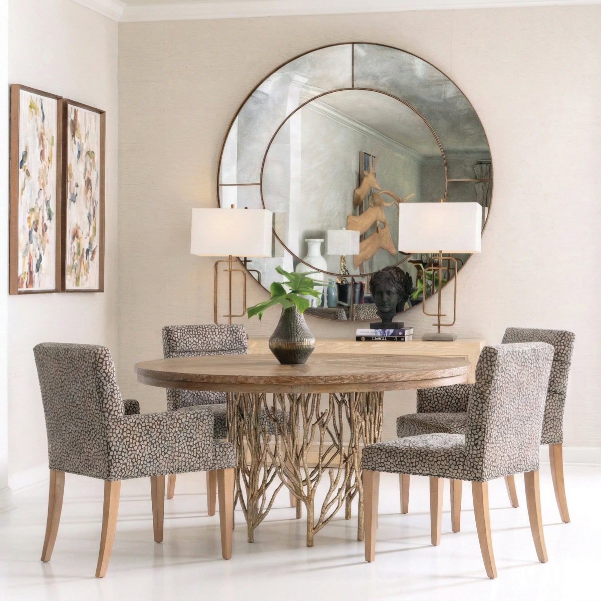 Forest Round Solid Oak Dining Table