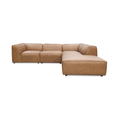 Form Astra 5 - Genuine Leather Modular Sectional with Ottoman
