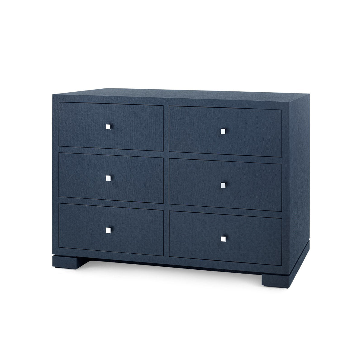 Frances Lacquered Grasscloth 6 Drawer Accent Chest