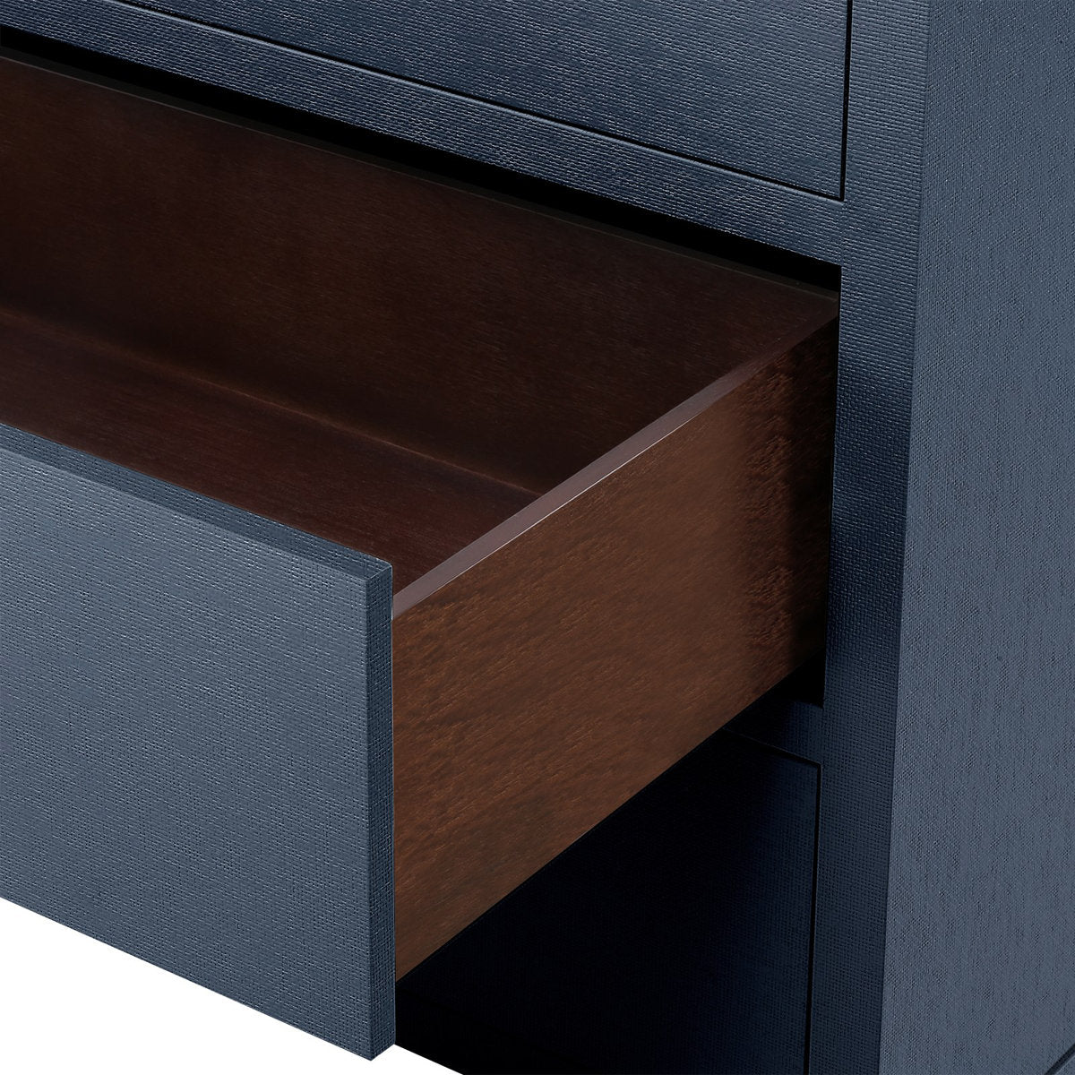 Frances Lacquered Grasscloth 6 Drawer Accent Chest