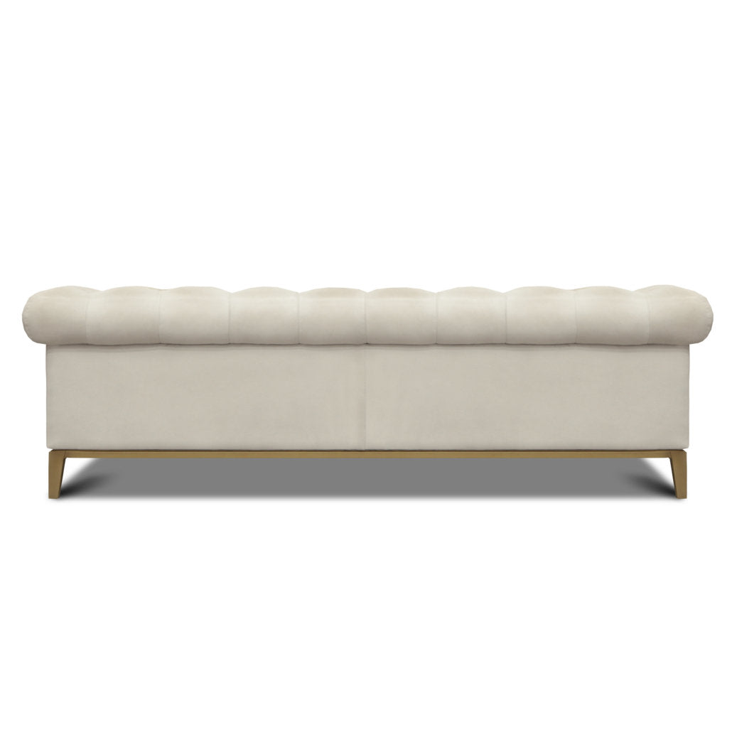 Eleanor Rigby Gaga 96 Genuine Leather Rolled Arm Chesterfield Sofa