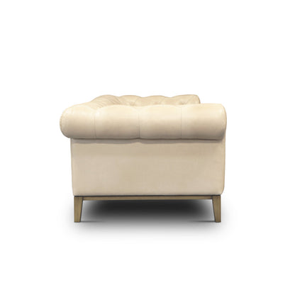 Eleanor Rigby Gaga 96 Genuine Leather Rolled Arm Chesterfield Sofa
