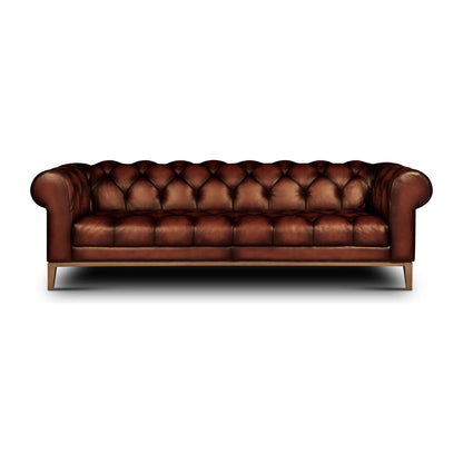 Eleanor Rigby Gaga 96 Genuine Leather Rolled Arm Chesterfield Sofa