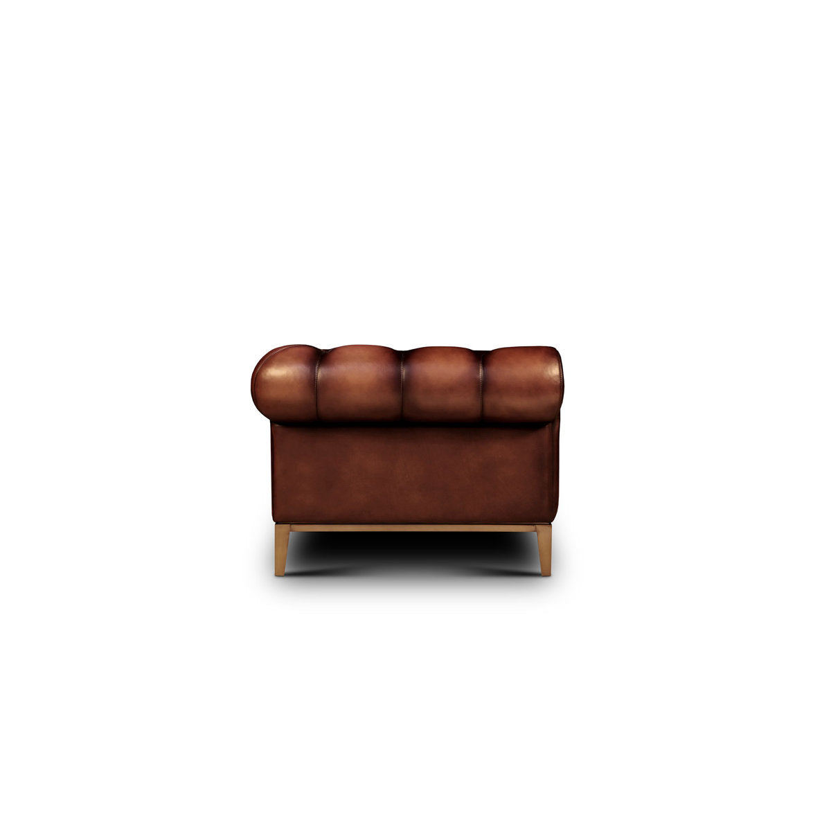 Eleanor Rigby Gaga 96 Genuine Leather Rolled Arm Chesterfield Sofa