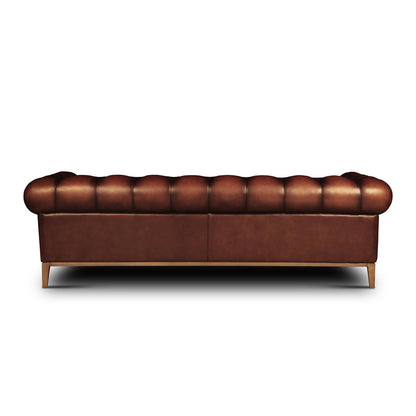 Eleanor Rigby Gaga 96 Genuine Leather Rolled Arm Chesterfield Sofa