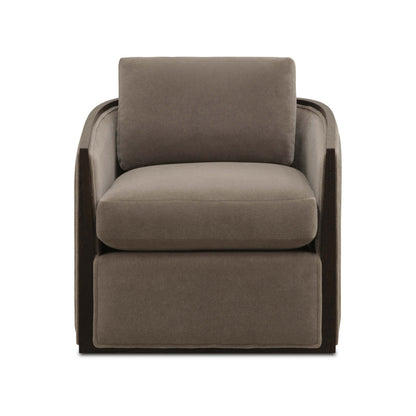 Gatto Swivel Armchair Chair with Ottoman