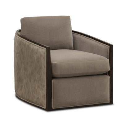 Gatto Swivel Armchair Chair with Ottoman