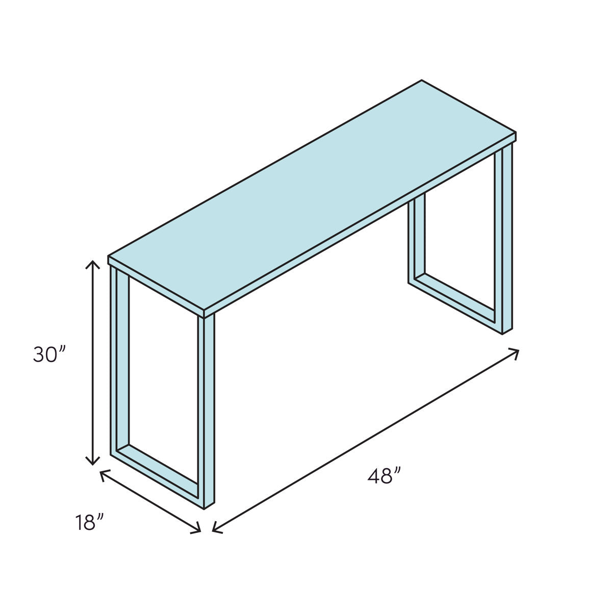 Gax Solid Wood Console Table