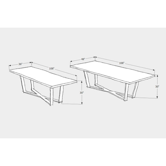 Gax Walnut Wood Dining Table