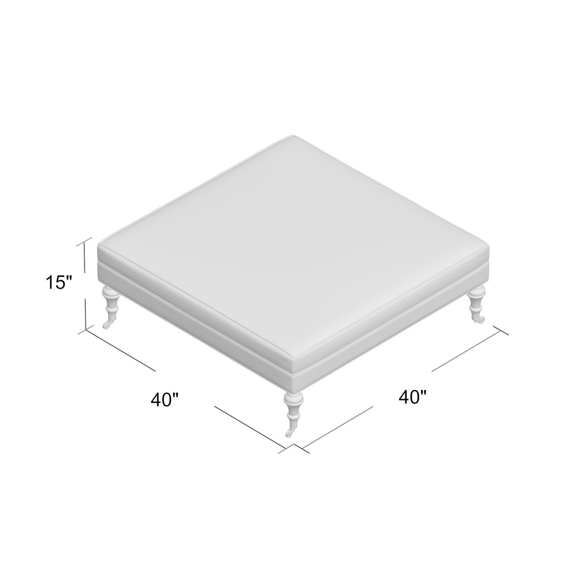 Duralee Geneva 40 Square Cocktail Ottoman