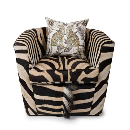 Genuine Hide Barrel Chair