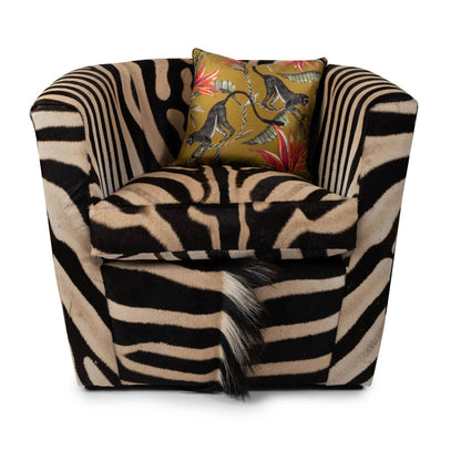 Genuine Hide Barrel Chair