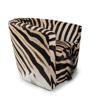 Genuine Hide Barrel Chair