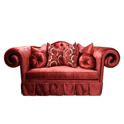 Haute House Home Gian 90 Velvet Rolled Arm Sofa With Reversible Cushions