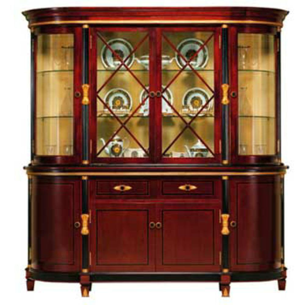 Gigasso Solid Wood Lighted China Cabinet