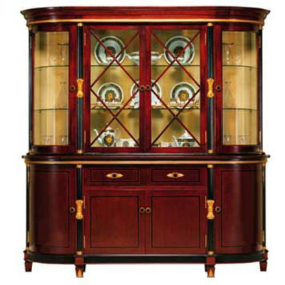 Gigasso Solid Wood Lighted China Cabinet