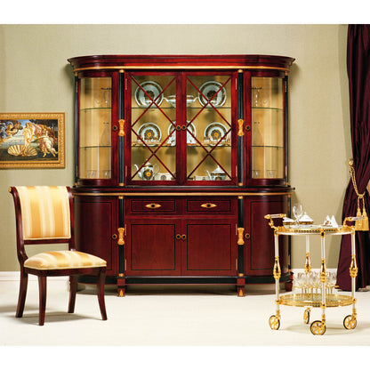 Gigasso Solid Wood Lighted China Cabinet