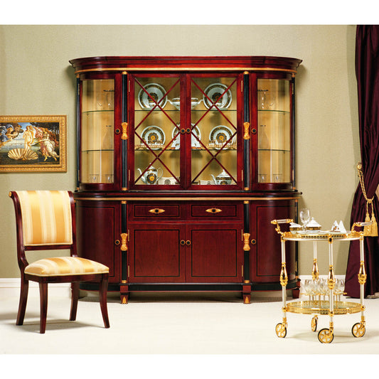 Gigasso Solid Wood Lighted China Cabinet