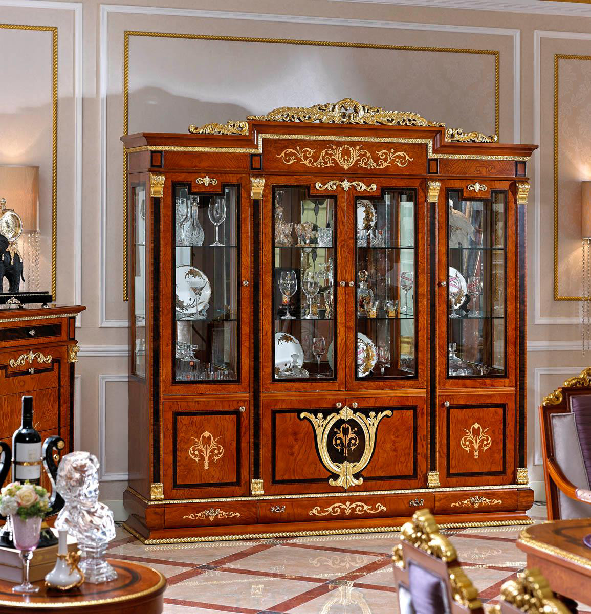 Giorno Lighted China Cabinet
