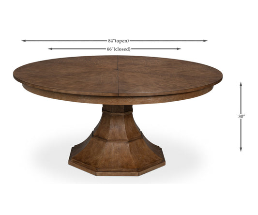 Giselle Round Solid Oak Dining Table
