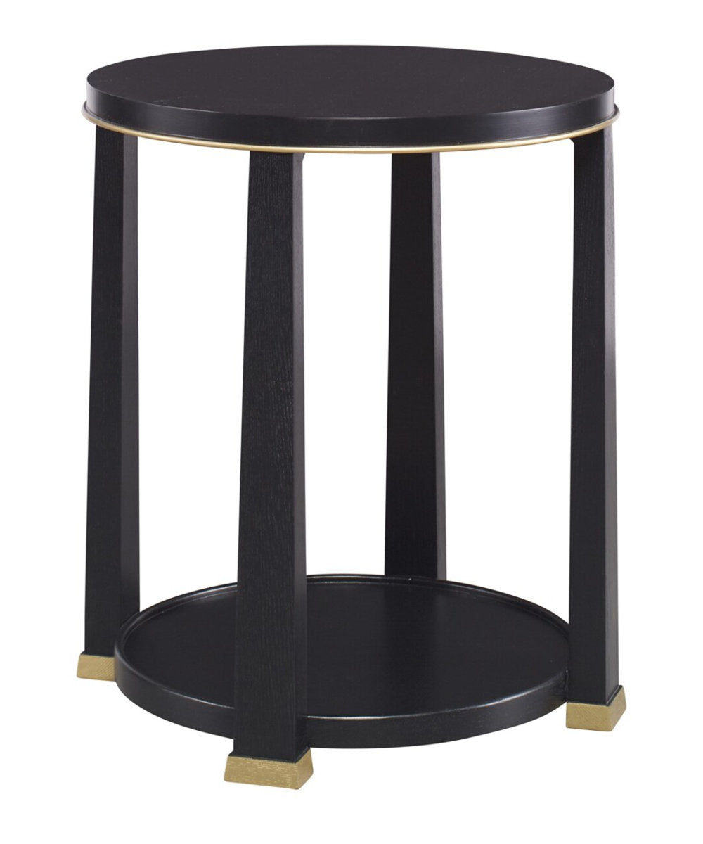 Glam Solid Wood End Table