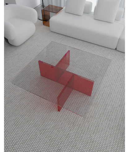 Gusto Design Collection Sunny Coffee Table Red