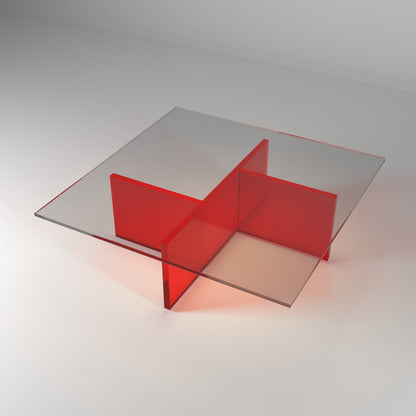 Gusto Design Collection Sunny Coffee Table Red