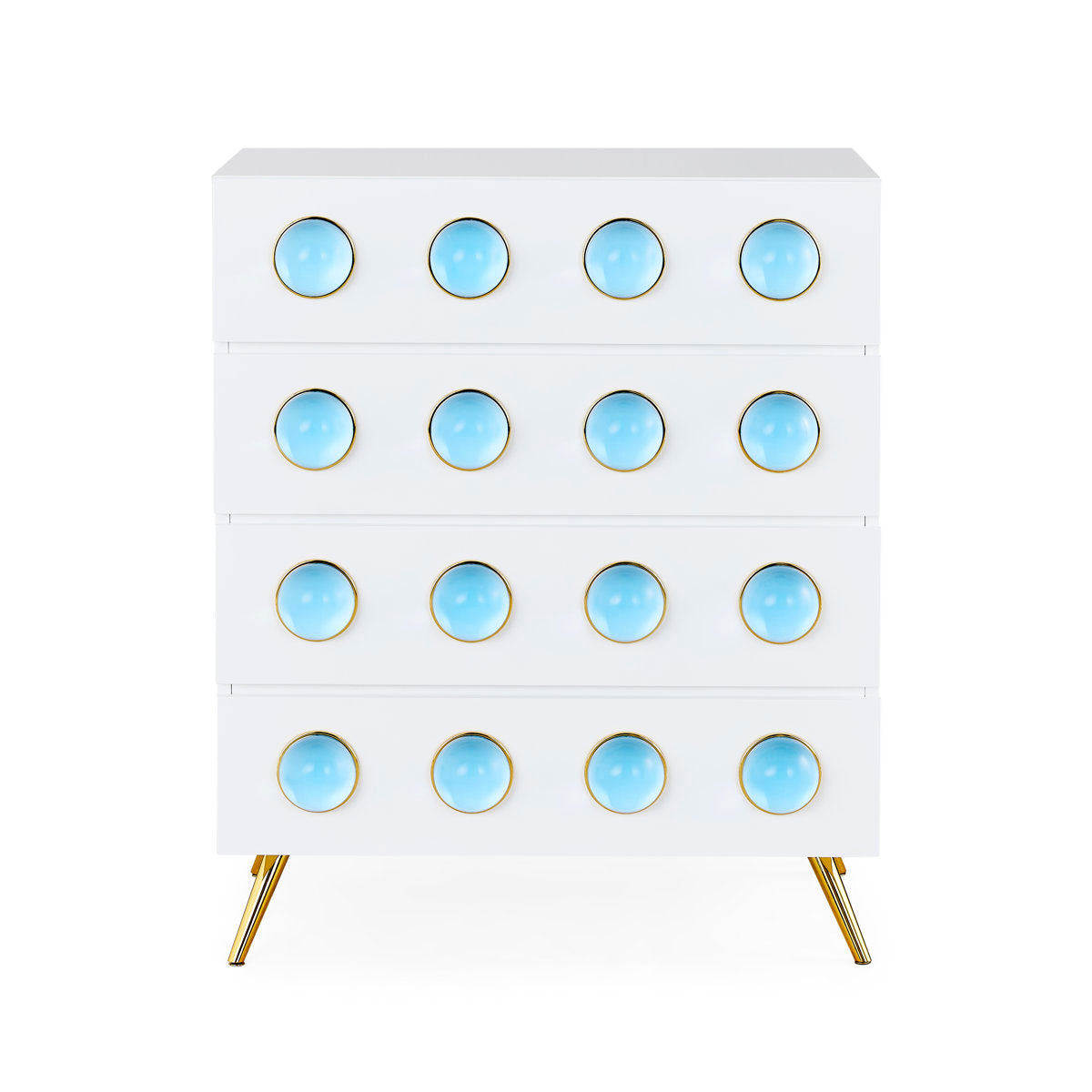 Jonathan Adler Globo Brass 4 Drawer Accent Chest