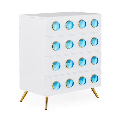 Jonathan Adler Globo Brass 4 Drawer Accent Chest