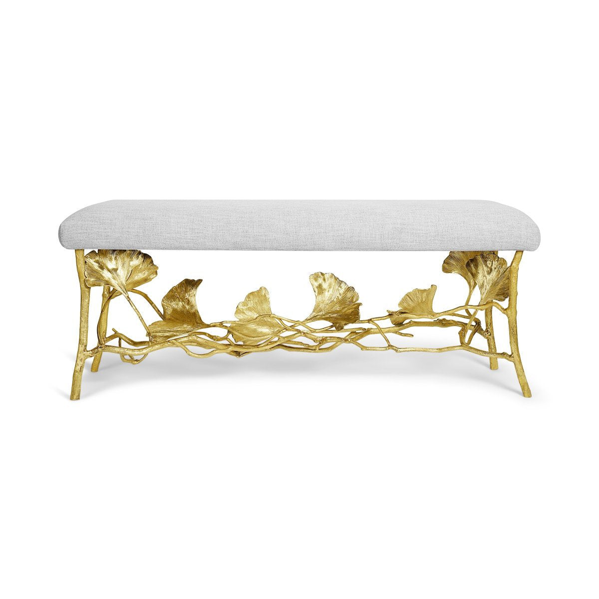 Golden Ginkgo Upholstered Bench