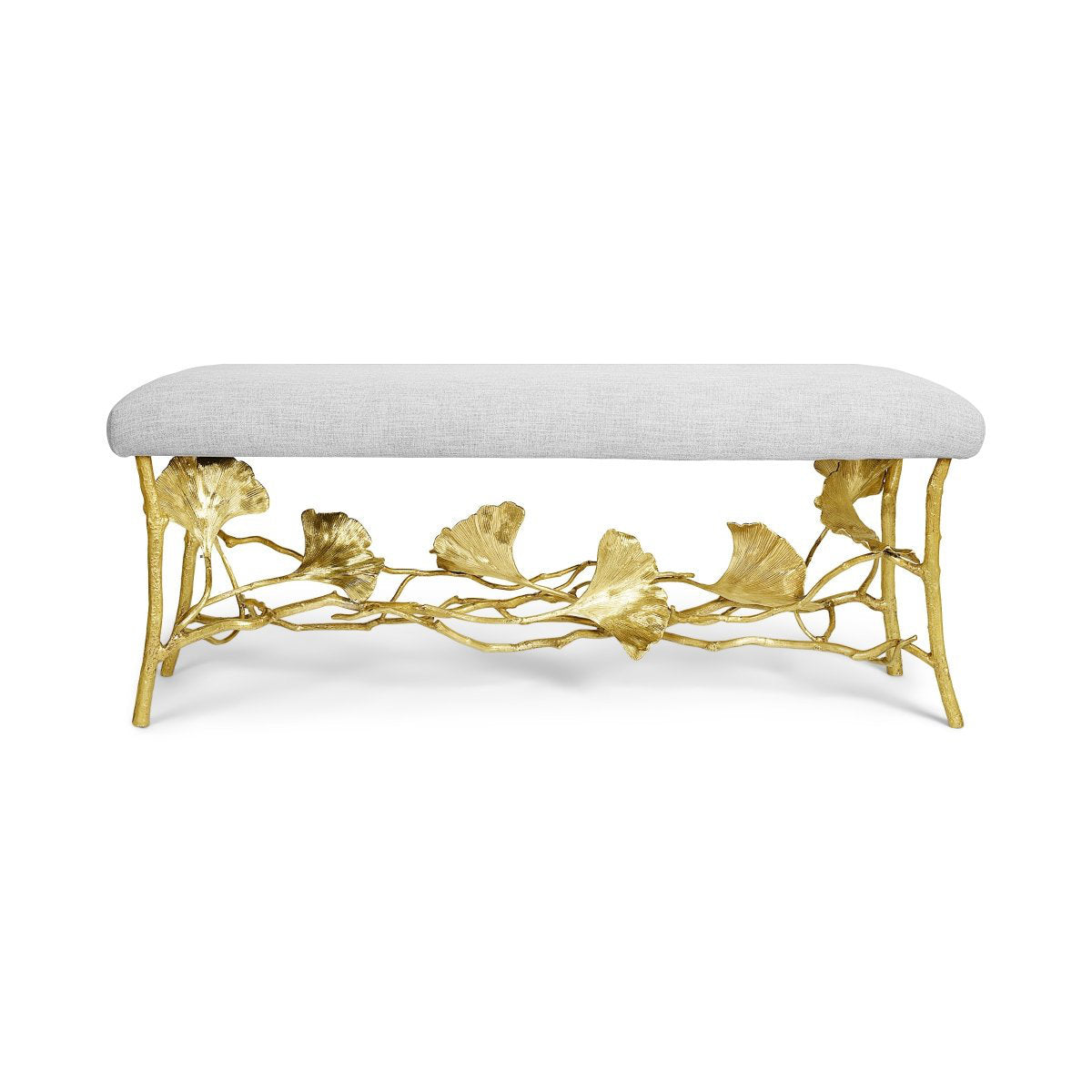 Golden Ginkgo Upholstered Bench