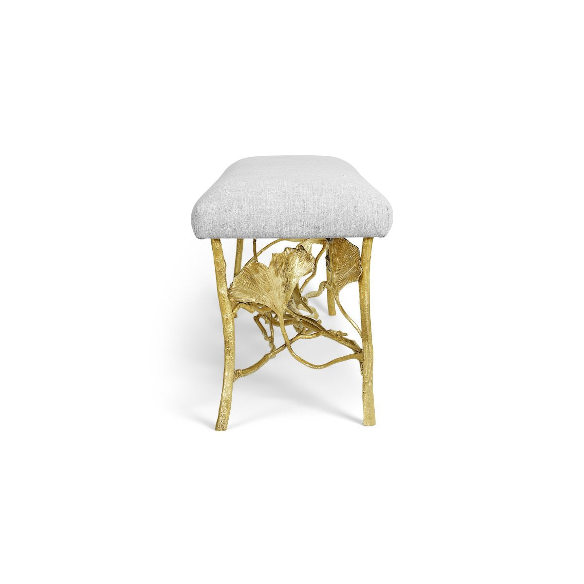 Golden Ginkgo Upholstered Bench