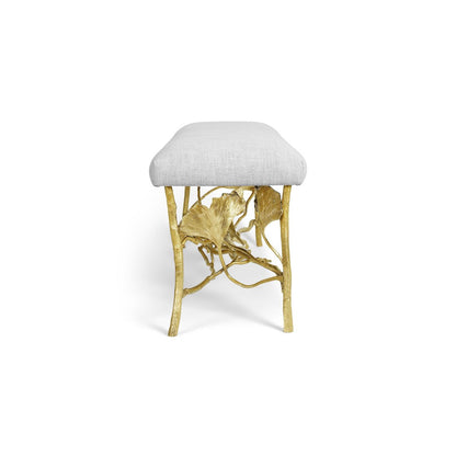 Golden Ginkgo Upholstered Bench