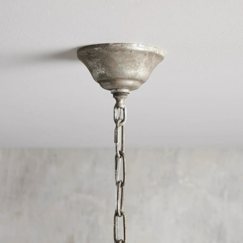 Gothic Viticci Silver Rectangular Chandelier