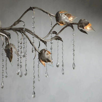Gothic Viticci Silver Rectangular Chandelier