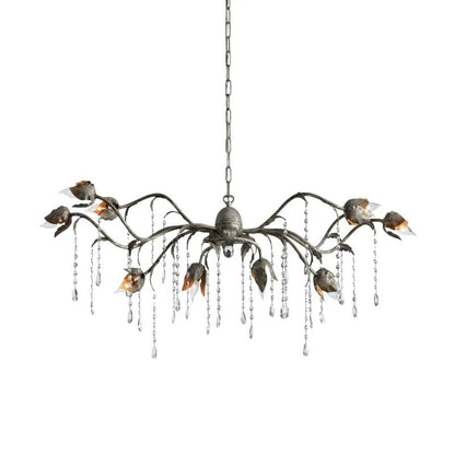 Gothic Viticci Silver Rectangular Chandelier