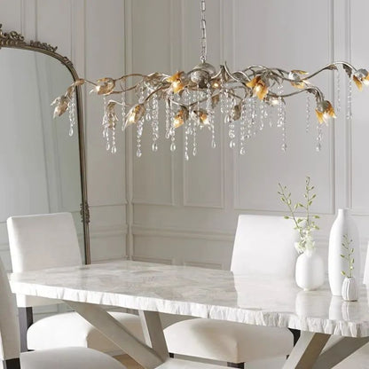 Gothic Viticci Silver Rectangular Chandelier