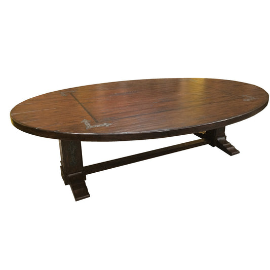 Gothic Solid Wood Trestle Dining Table