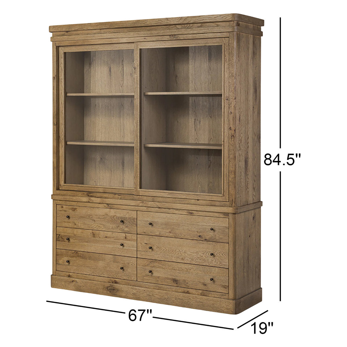 Four Hands Grand Cabinet Honey Brown Oak
