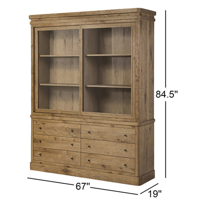 Four Hands Grand Cabinet Honey Brown Oak