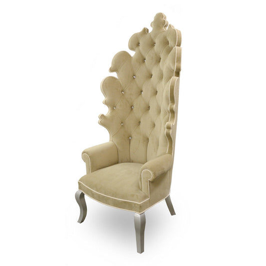 Haute House Home Grand Elizabeth 33 Wide Tufted Velvet Armchair