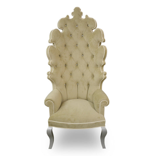 Haute House Home Grand Elizabeth 33 Wide Tufted Velvet Armchair