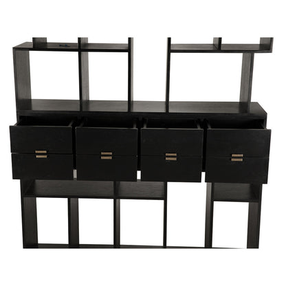 Grobius Bookcase, Hand Rubbed Black