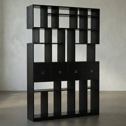 Grobius Bookcase, Hand Rubbed Black
